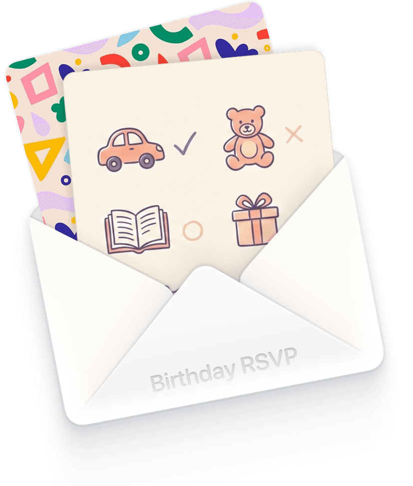 Party invitation envelope